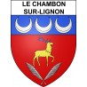 Pegatinas escudo de armas de Le Chambon-sur-Lignon adhesivo de la etiqueta engomada