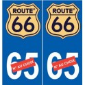 Route 66 US-sticker aufkleber logo platte 1