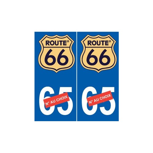 Route 66 US sticker autocollant plaque logo 1