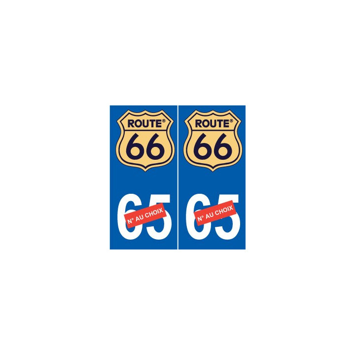 Route 66 US sticker autocollant plaque logo 1
