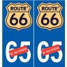 Route 66 US sticker autocollant plaque logo 1