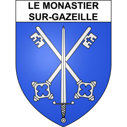 Le Monastier-sur-Gazeille 43 ville sticker blason écusson autocollant adhésif
