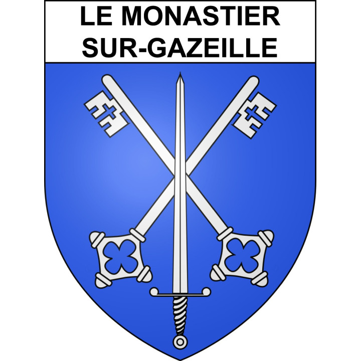 Le Monastier-sur-Gazeille 43 ville sticker blason écusson autocollant adhésif