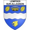Lempdes-sur-Allagnon 43 ville sticker blason écusson autocollant adhésif