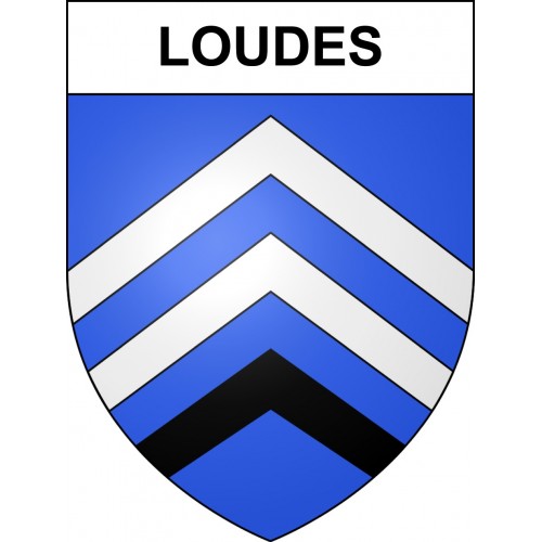 Pegatinas escudo de armas de Loudes adhesivo de la etiqueta engomada