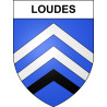 Pegatinas escudo de armas de Loudes adhesivo de la etiqueta engomada