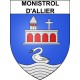 Monistrol-d'Allier Sticker wappen, gelsenkirchen, augsburg, klebender aufkleber