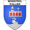 Monistrol-d'Allier 43 ville sticker blason écusson autocollant adhésif