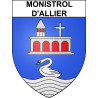 Monistrol-d'Allier Sticker wappen, gelsenkirchen, augsburg, klebender aufkleber
