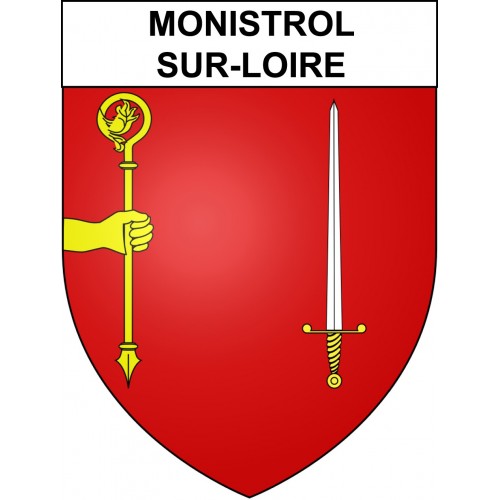 Monistrol-sur-Loire 43 ville sticker blason écusson autocollant adhésif