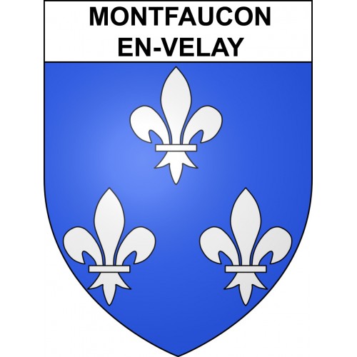 Montfaucon-en-Velay 43 ville sticker blason écusson autocollant adhésif