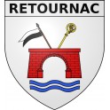 Retournac 43 ville sticker blason écusson autocollant adhésif