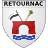 Retournac 43 ville sticker blason écusson autocollant adhésif