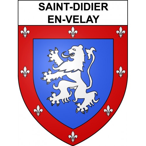 Pegatinas escudo de armas de Saint-Didier-en-Velay adhesivo de la etiqueta engomada