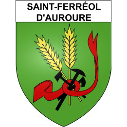 Pegatinas escudo de armas de Saint-Ferréol-d'Auroure adhesivo de la etiqueta engomada