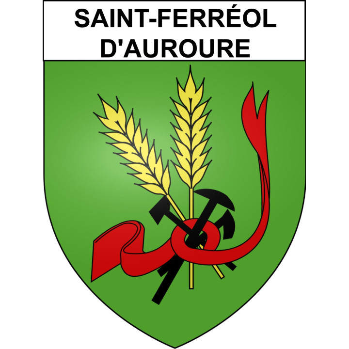 Saint-Ferréol-d'Auroure 43 ville sticker blason écusson autocollant adhésif
