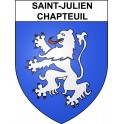 Saint-Julien-Chapteuil 43 ville sticker blason écusson autocollant adhésif