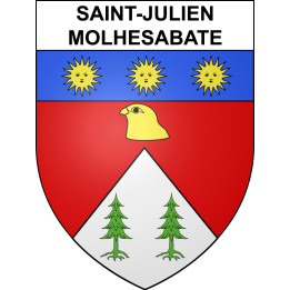 Stickers coat of arms Saint-Julien-Molhesabate adhesive sticker