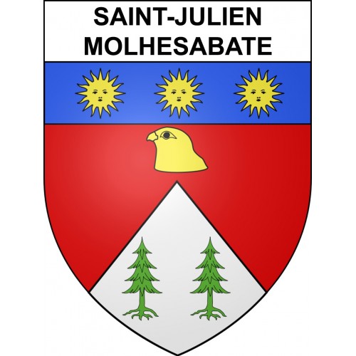 Stickers coat of arms Saint-Julien-Molhesabate adhesive sticker