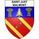 Pegatinas escudo de armas de Saint-Just-Malmont adhesivo de la etiqueta engomada