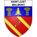 Pegatinas escudo de armas de Saint-Just-Malmont adhesivo de la etiqueta engomada