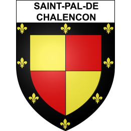 Pegatinas escudo de armas de Saint-Pal-de-Chalencon adhesivo de la etiqueta engomada