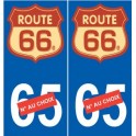 Route 66 US sticker autocollant plaque logo 2