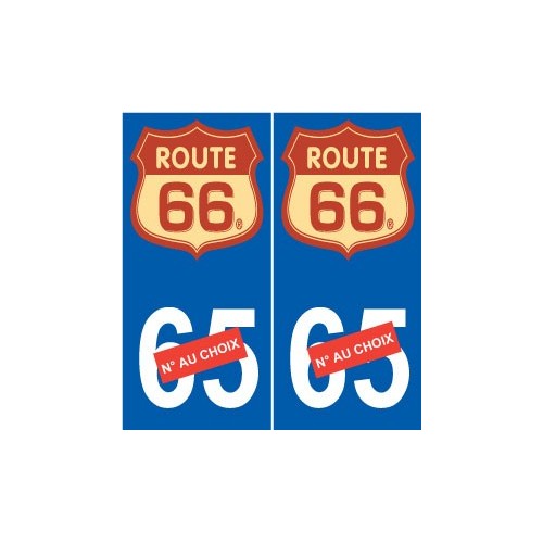 Route 66 US sticker autocollant plaque logo 2