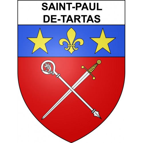 Saint-Paul-de-Tartas 43 ville sticker blason écusson autocollant adhésif