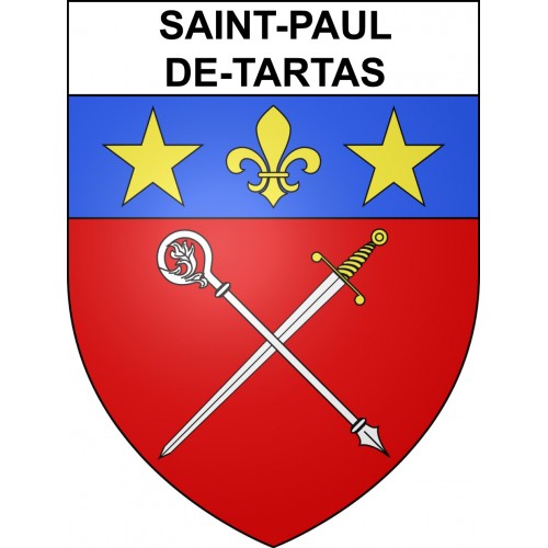Saint-Paul-de-Tartas Sticker wappen, gelsenkirchen, augsburg, klebender aufkleber