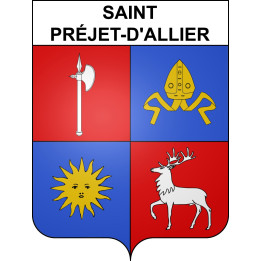 Saint-Préjet-d'Allier Sticker wappen, gelsenkirchen, augsburg, klebender aufkleber