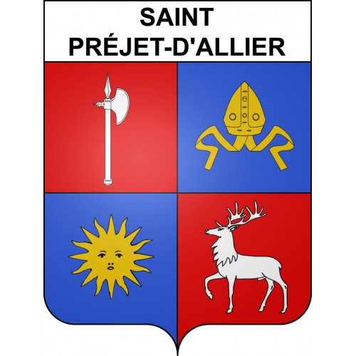 Adesivi stemma Saint-Préjet-d'Allier adesivo