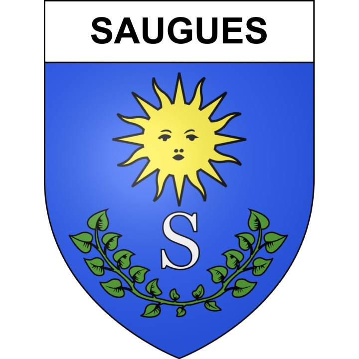 Saugues 43 ville sticker blason écusson autocollant adhésif
