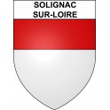 Pegatinas escudo de armas de Solignac-sur-Loire adhesivo de la etiqueta engomada