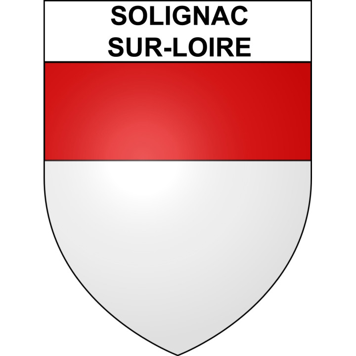 Solignac-sur-Loire 43 ville sticker blason écusson autocollant adhésif