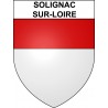 Pegatinas escudo de armas de Solignac-sur-Loire adhesivo de la etiqueta engomada