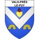 Pegatinas escudo de armas de Vals-près-le-Puy adhesivo de la etiqueta engomada