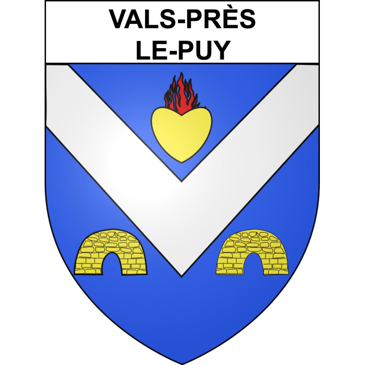 Vals-près-le-Puy 43 ville sticker blason écusson autocollant adhésif