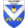 Pegatinas escudo de armas de Vals-près-le-Puy adhesivo de la etiqueta engomada