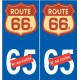 Route 66 US sticker autocollant plaque logo 2