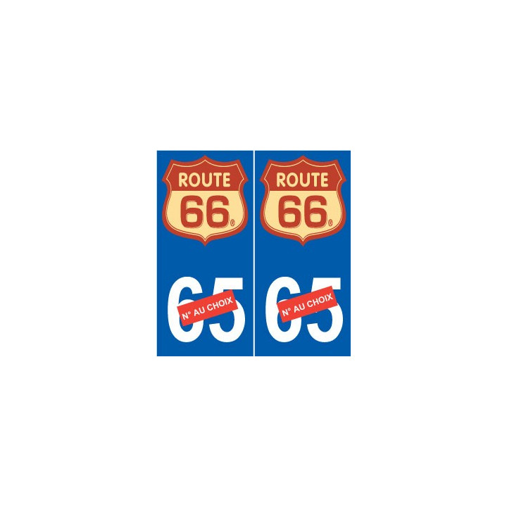 Route 66 US sticker autocollant plaque logo 2