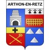 Arthon-en-Retz Sticker wappen, gelsenkirchen, augsburg, klebender aufkleber
