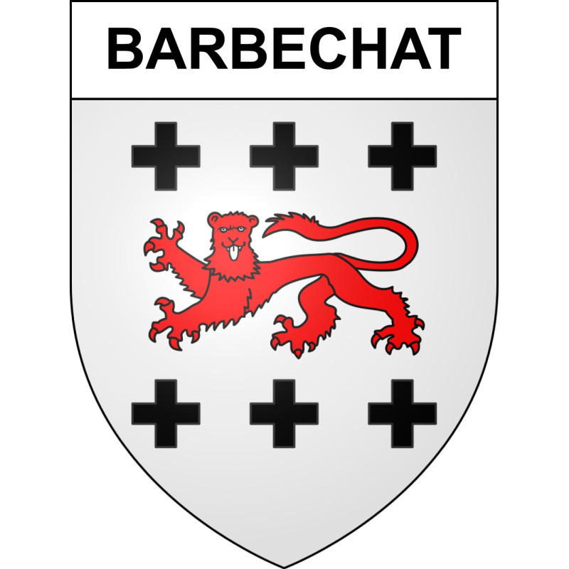 Pegatinas escudo de armas de Barbechat adhesivo de la etiqueta engomada