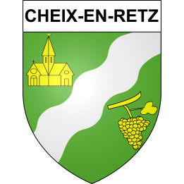 Cheix-en-Retz 44 ville sticker blason écusson autocollant adhésif