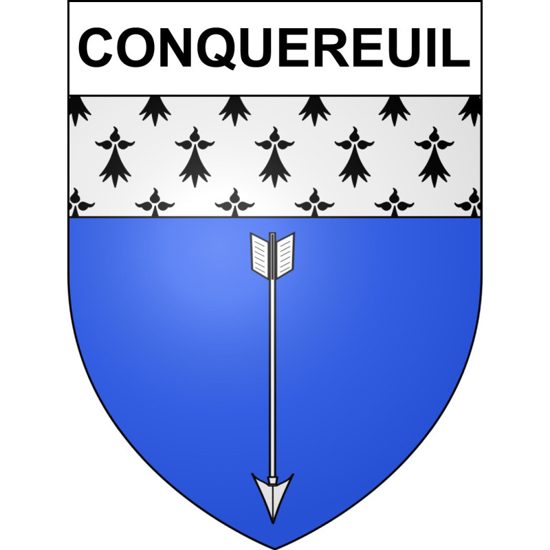 Conquereuil Sticker wappen, gelsenkirchen, augsburg, klebender aufkleber