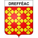 Pegatinas escudo de armas de Drefféac adhesivo de la etiqueta engomada