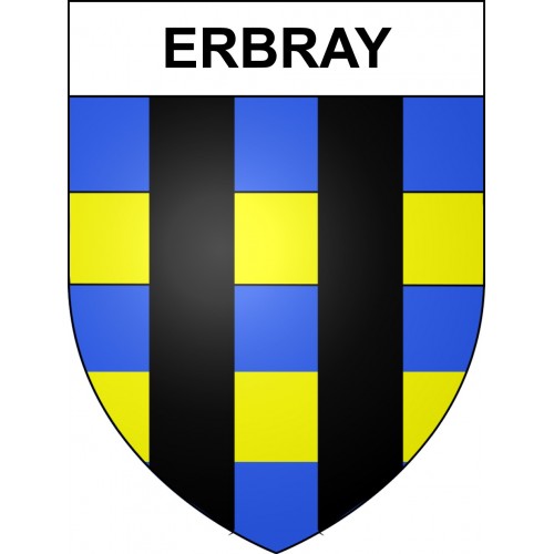 Erbray 44 ville sticker blason écusson autocollant adhésif
