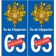 Clipperton sticker autocollant plaque numéro au choix