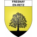 Pegatinas escudo de armas de Fresnay-en-Retz adhesivo de la etiqueta engomada