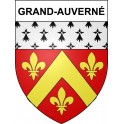 Pegatinas escudo de armas de Grand-Auverné adhesivo de la etiqueta engomada